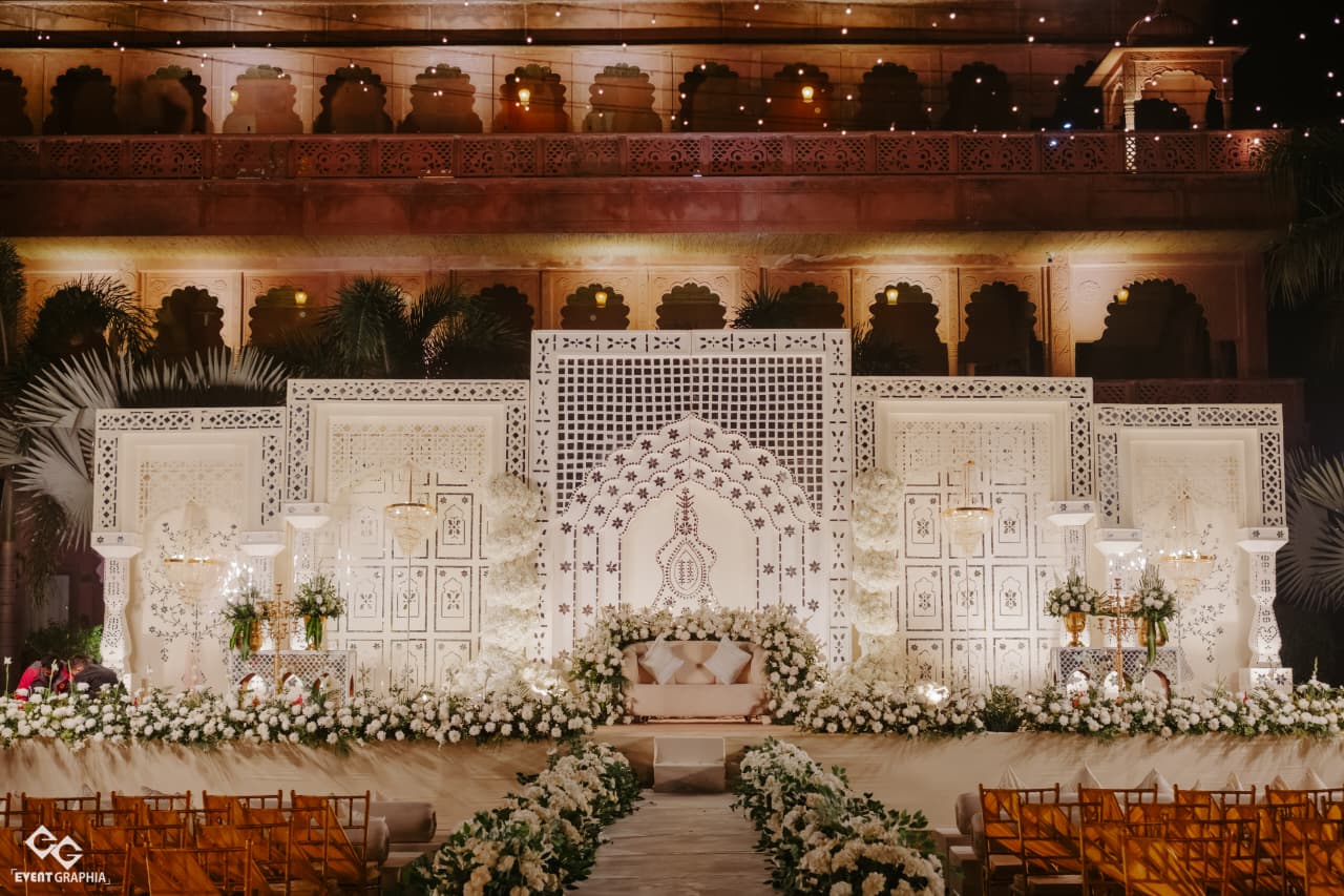 Akash & Tulika Destination Wedding Weddding at Puratan Qila, Ranthambore - custom styling by Saaj Weddings